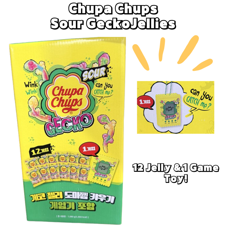 Chupa Chups] Sour Gecko Jellies 1BOX | KPOP, KDRAMA, HANDMADE, KBEAUTY