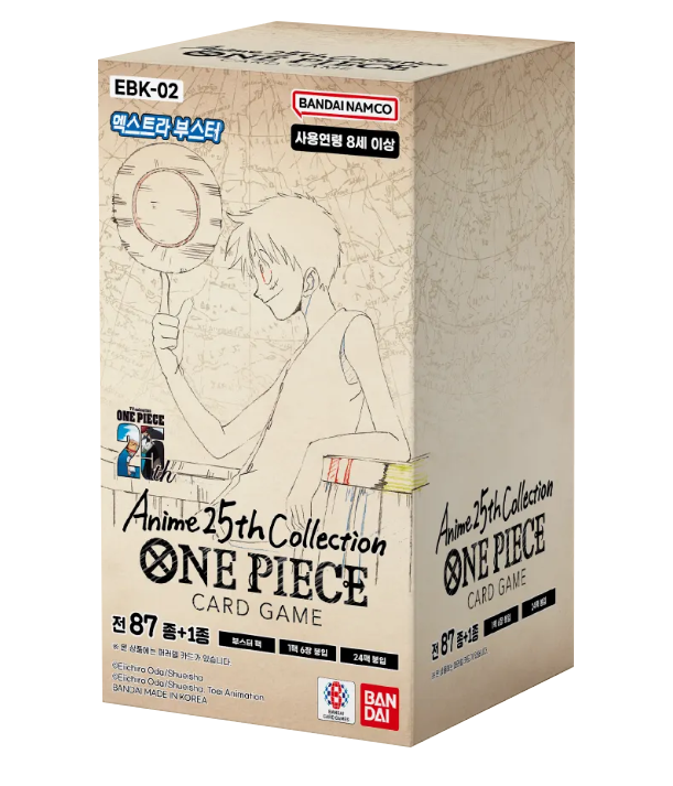 one piece card game korea One Piece Extra Booster Anime 25th Collection EBK-02 Korean Booster Box