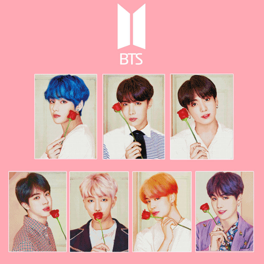 BTS DIY Cubic Diamond Painting KPOP, KDRAMA, HANDMADE, KBEAUTY