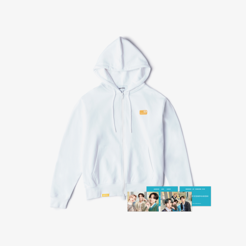 ENHYPEN Zip Up Hoodie (White)