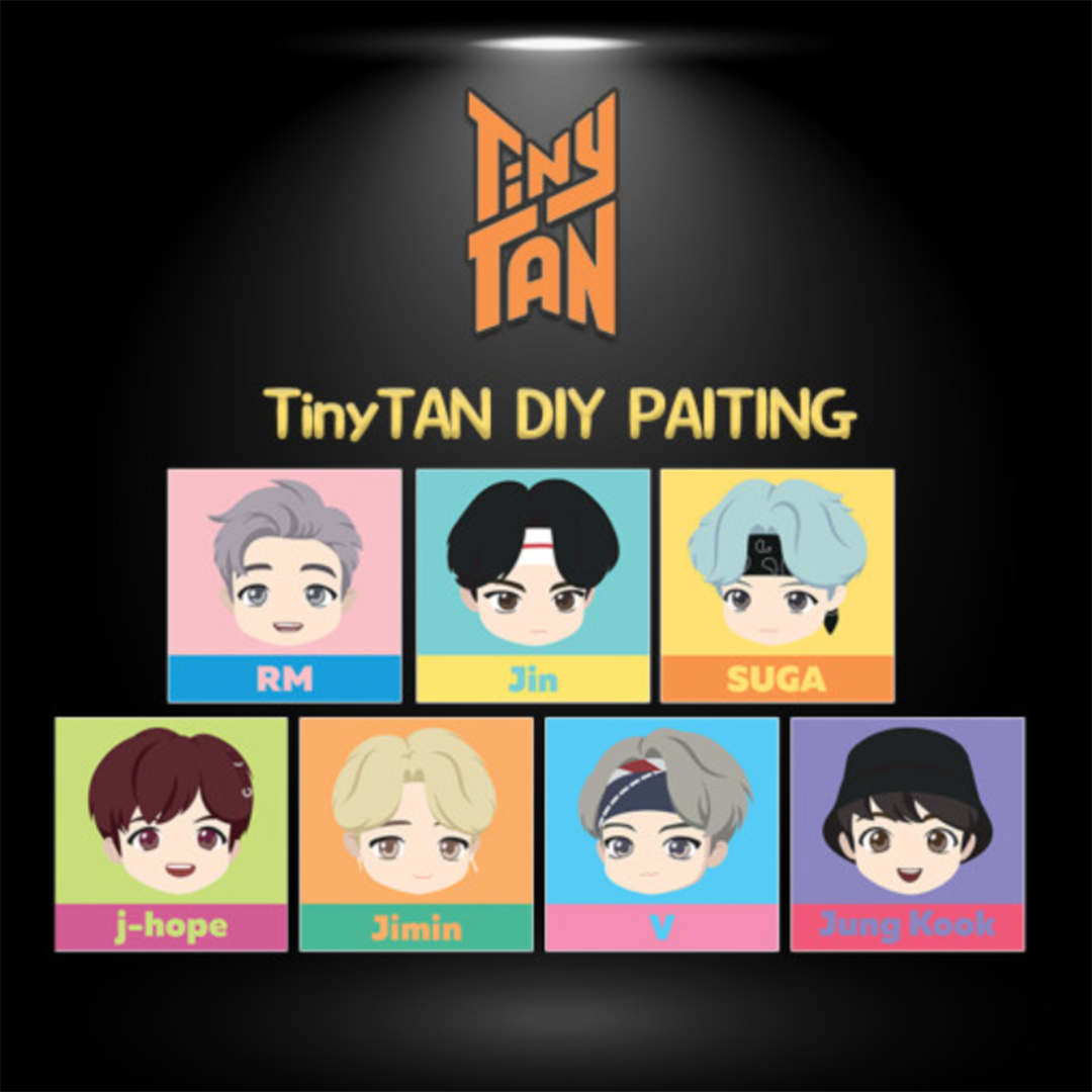 BTS TinyTAN Official Authentic Goods DIY Painting Face Ver +