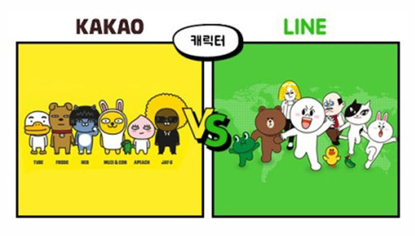 The war of characters: LINE vs KAKAO TALK