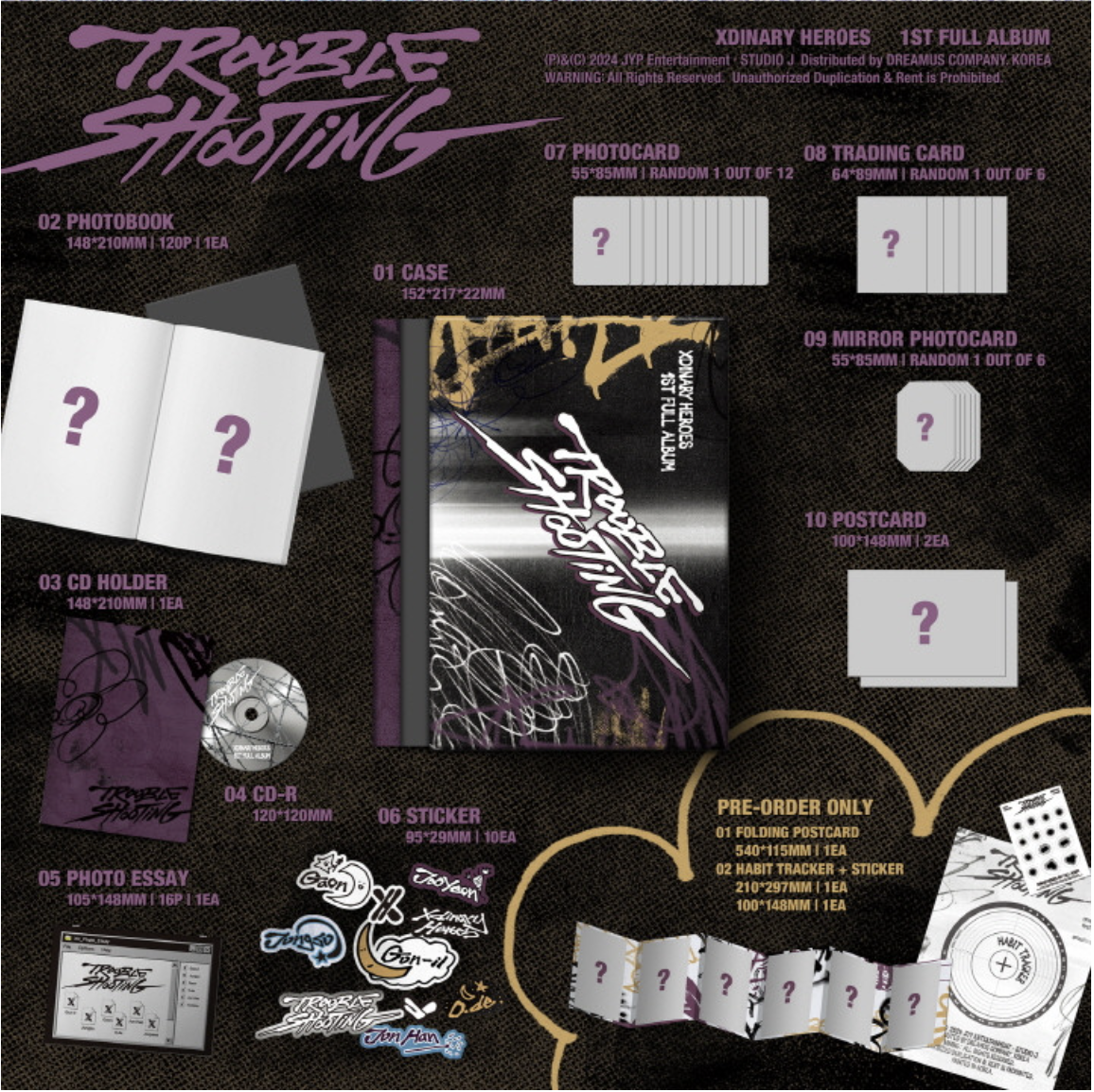 Xdinary Heroes 1st Full Album Troubleshooting  BLACK/WHITE version