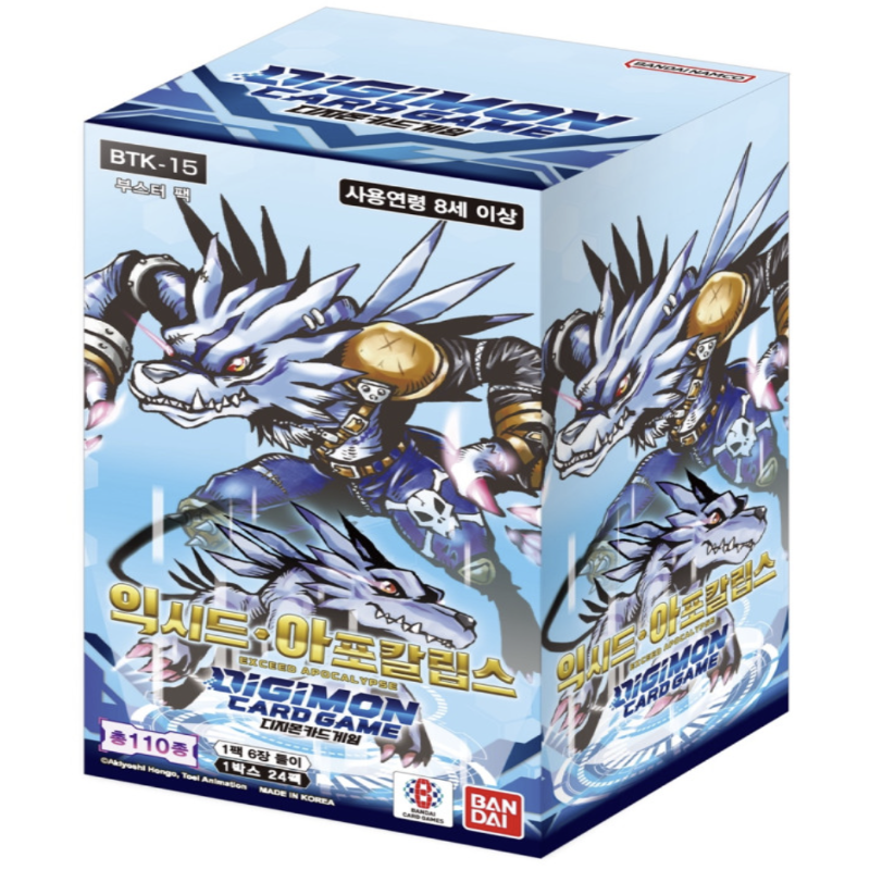 DIGIMON TCG Booster Pack Exceed Apocalypse [BTK-15] KOREAN Ver. 1BOX
