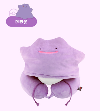 Pokémon Sleeping Pikachu / Ditto / Jigglypuff  Hooded Neck Cushion _Travel & Car Pillow