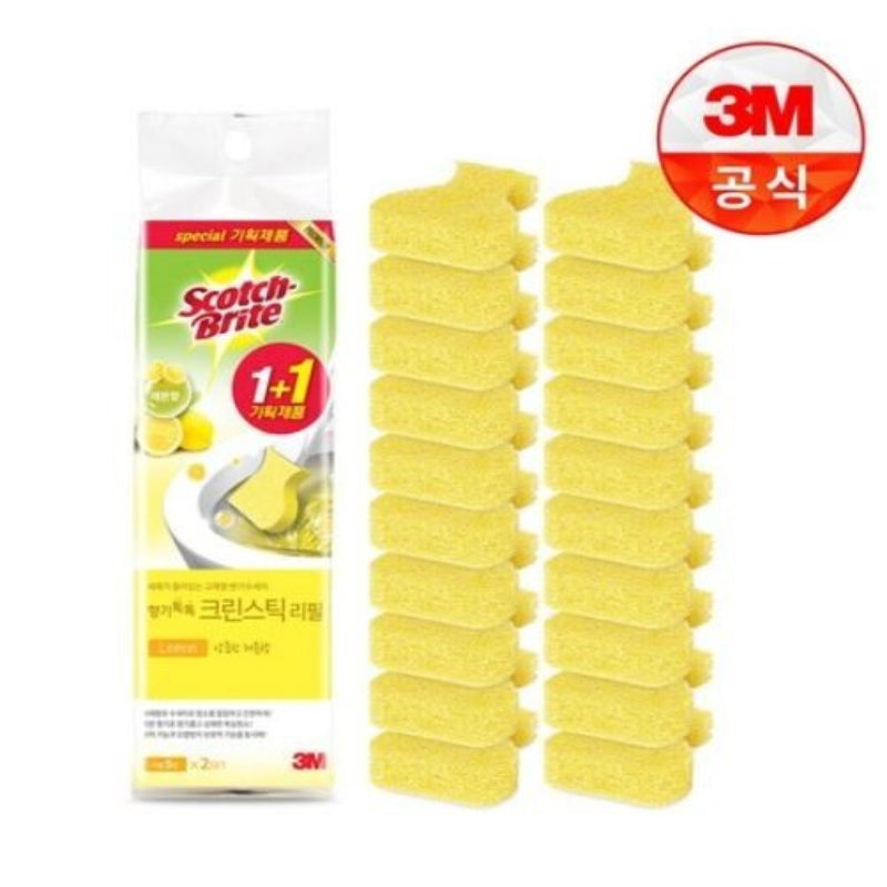 3M Scotch Brite Clean Stick Lemon Fragrance Refill 20ea Disposable Toilet Bowl