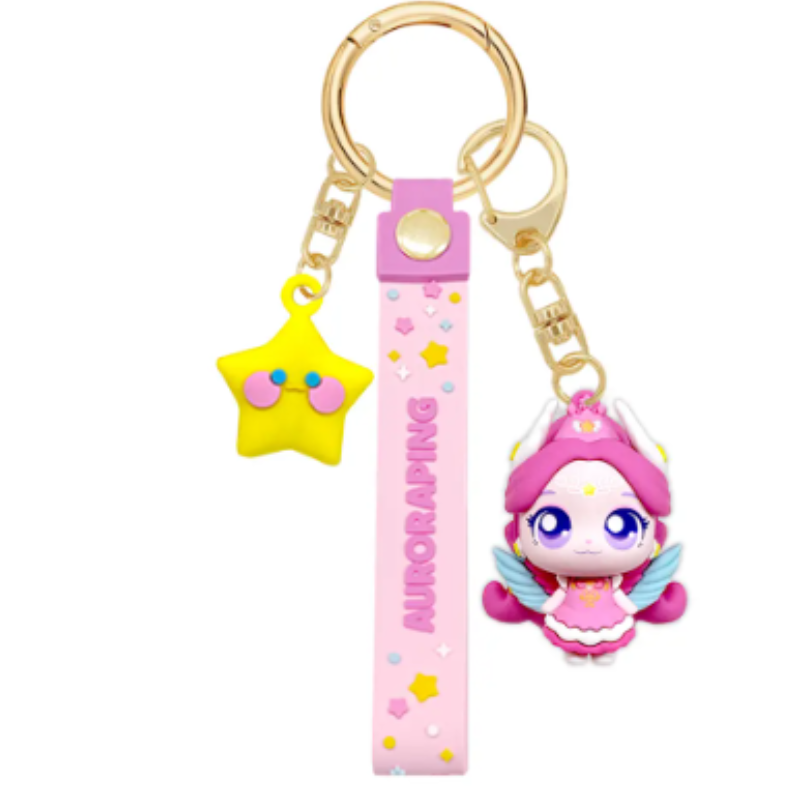 Shooting Star Catch! Teenieping Auroraping Heartsping Hopping Figure Keyring