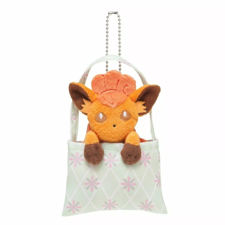 Pokemon Center Peeking Mascot Keychain Vulpix