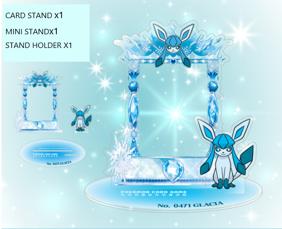 acrylic pokemon card holder Pokemon Card Game Acrylic Card Stand GLACIA Korean ver