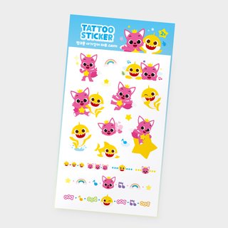 Pinkfong Baby Shark Tattoo Sticker