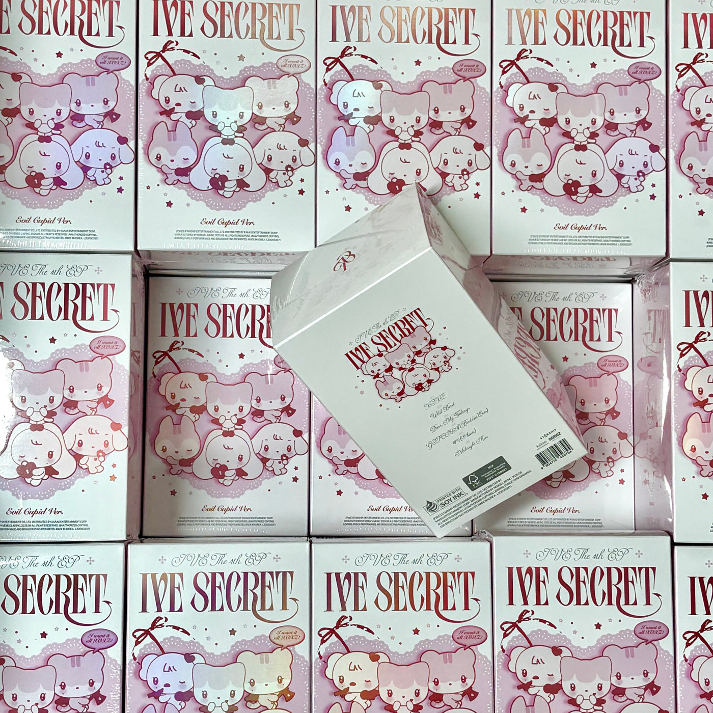 [IVE SECRET] 4th EP Album EVIL CUPID Ver/NFC Charm+Key Ring+2 Card+etc+GIFT