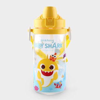 Baby Shark Straw Water Bottle with Strap