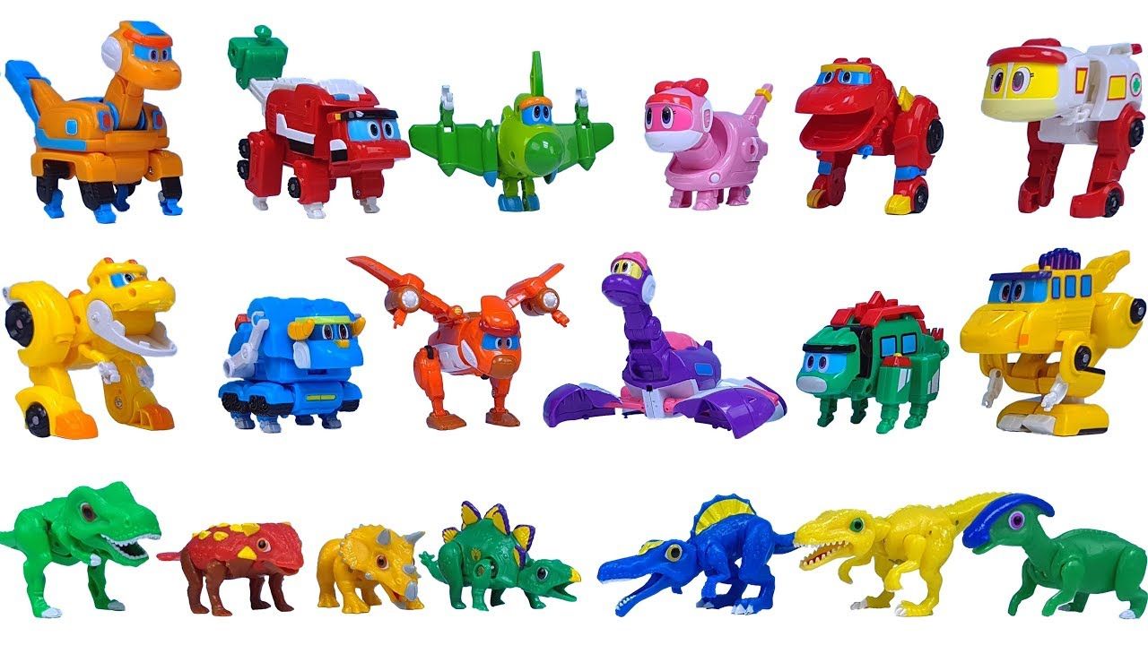[Gogo Dino Mini] New 17 Type Transformation Dinosaur Robot Figure Gogodino