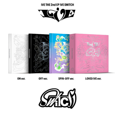 IVE - IVE SWITCH 2nd EP Album 1set 4EA On, Off, Spin, Loved Ver.