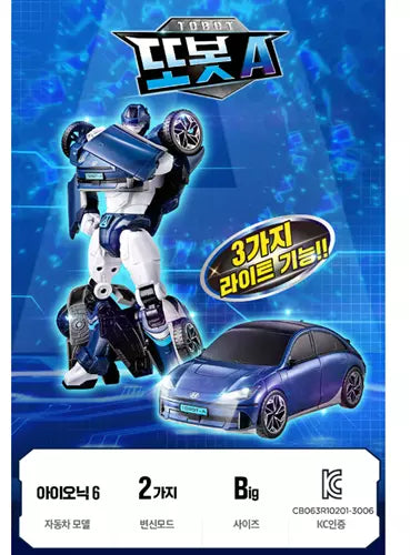 Tobot A Transformer Robot Hyundai Ioniq 6 LED Light Action Figure 2024 New