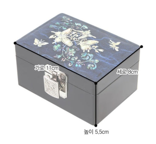 Korean Traditional Najeon Hanji Butterfly Mini Ring Jewelry Box