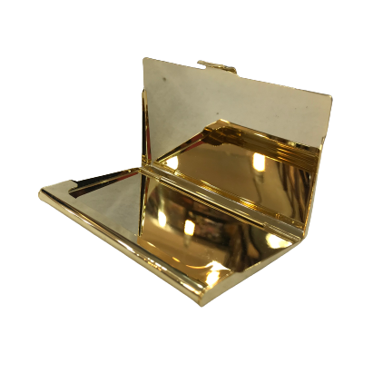Mother of Pearl Business Card Holder Gold