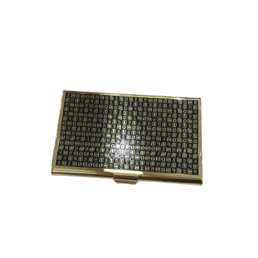 Mother of Pearl Business Card Holder Gold