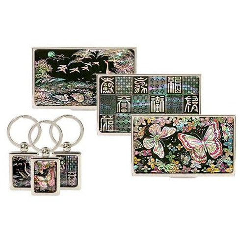 Najeon Business Card Case + Key Ring Gift Set Korean Tradition Gift Set