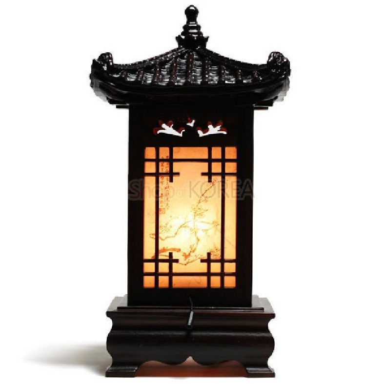 Korean Traditional Style Wood Lamp  Interior Mood Lamp 2 Light Color