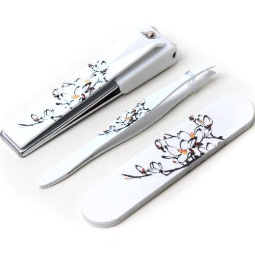 Korean Traditional Style White Nail Clippers Set