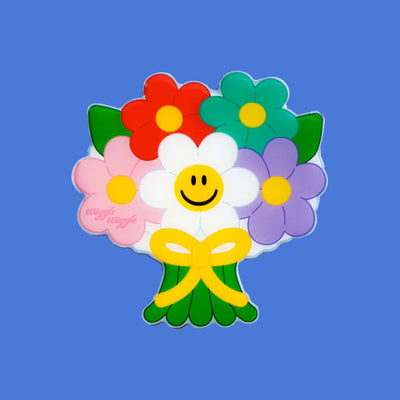 3D Big Popsockets Griptok Smart Ring - Smile Bouquet