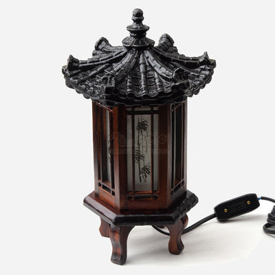 Korean Traditinal Desing Hand Made Wood Lamp Interior Mood Lamp