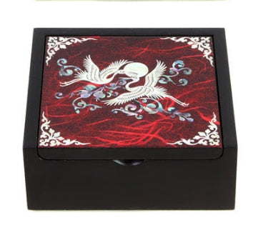 Korean Traditional Wood Hanji Craft Mini Jewelry Box