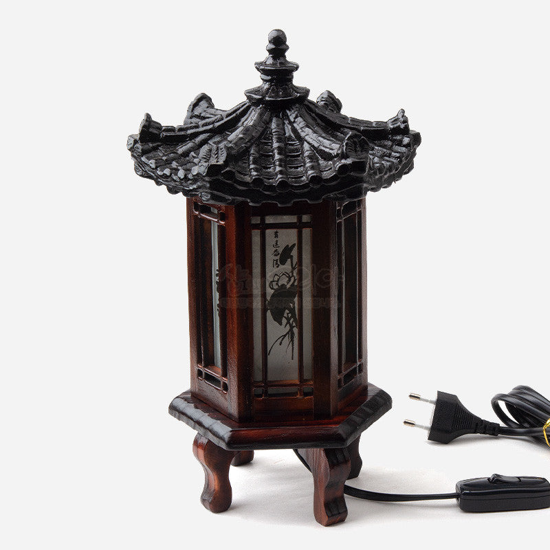Korean Traditinal Desing Hand Made Wood Lamp Interior Mood Lamp