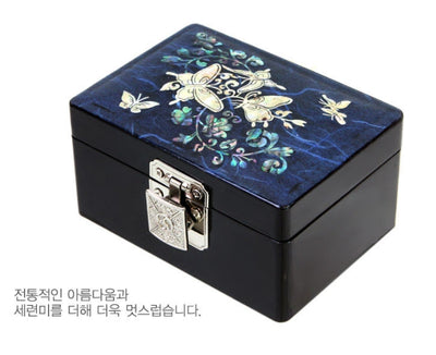 Korean Traditional Najeon Hanji Butterfly Mini Ring Jewelry Box