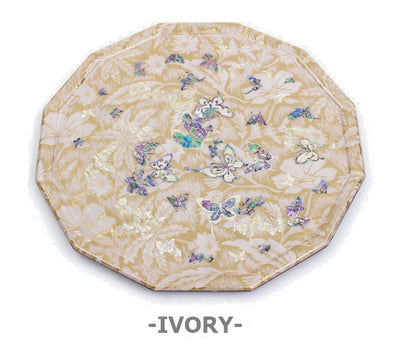 Korean Mother of Pearl Tray Traditional Korean Silk Najeon Flower Butterfly Tray