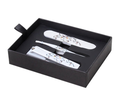 Korean Traditional Style White Nail Clippers Set