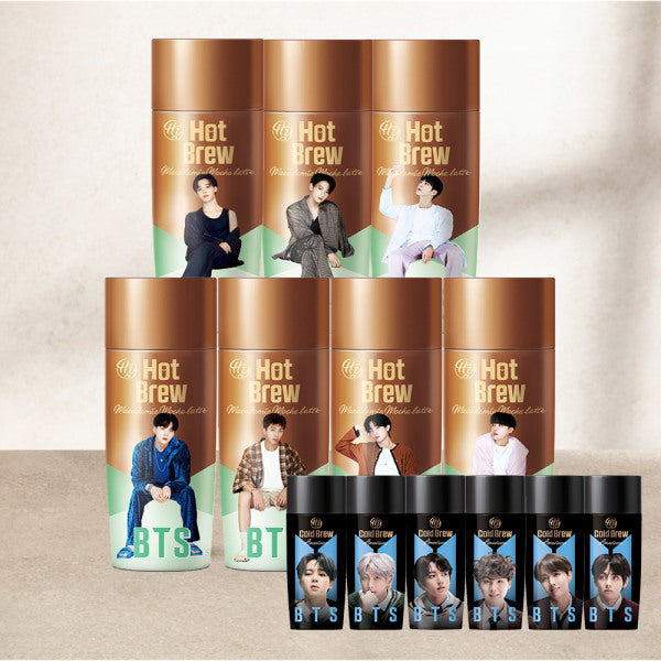 BTS Hot Brew Macadamia Mocha Latte 270ml 12ea + Cold Brew Gift