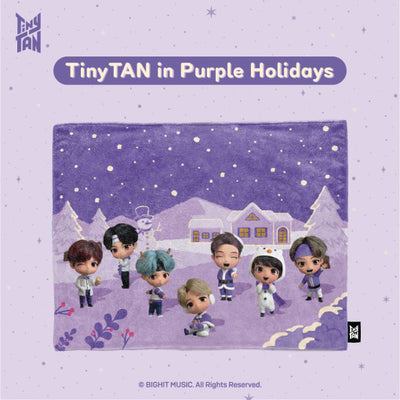 BTS Tinytan Goods Blanket Purple Holiday