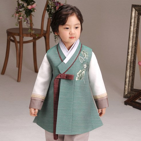 Boy's Hanbok Korea Traditional Clothes Green