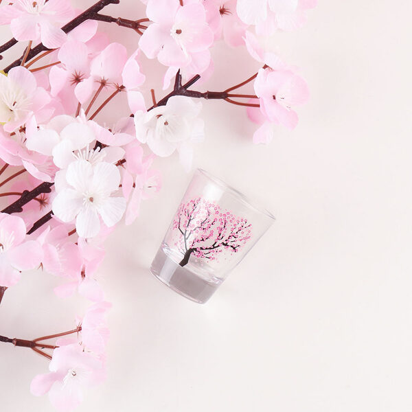 Cheery Blossom Flower Color Change Soju Mini Cup 4p