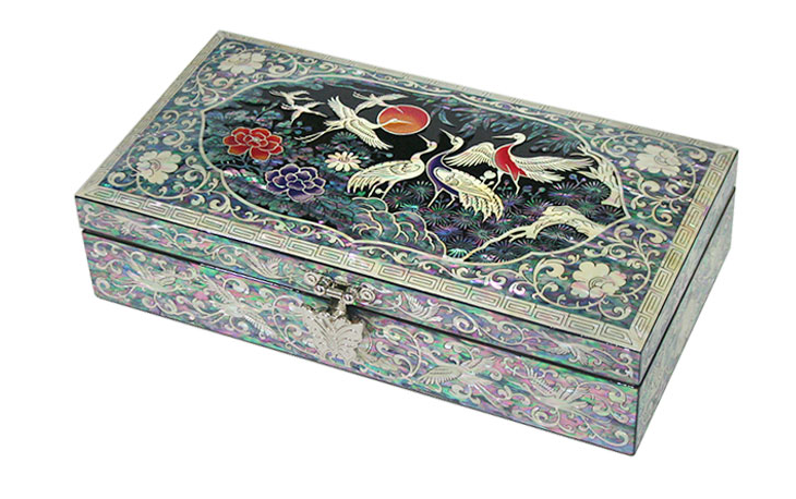 Korean First Tier Jewelry Box Songhak New Mother Of Pearl Luxury Organizer Décor