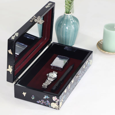 Korean Mother of Pearl Butterfly Letter Jewelry Box
