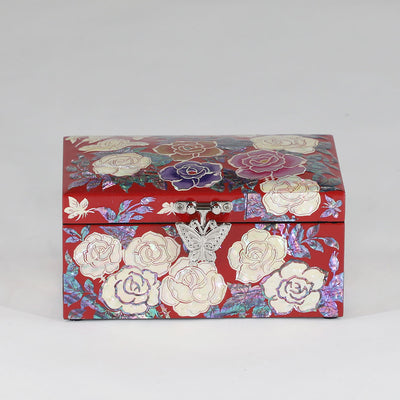 Butterfly Unique Wooden Inlaid Jewelry Tinket Box 2 Colors