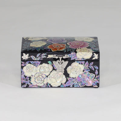 Butterfly Unique Wooden Inlaid Jewelry Tinket Box 2 Colors