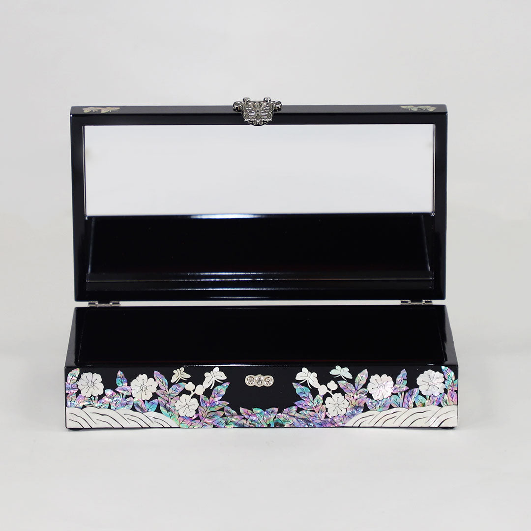 Flower & Birds Mother of Pearl Letter Jewelry Box