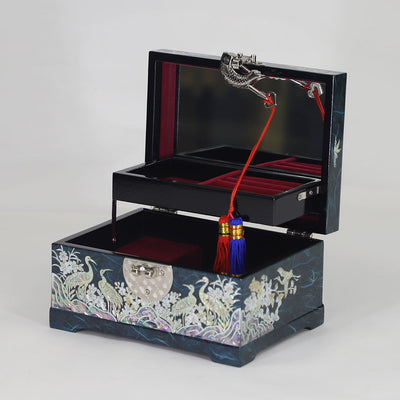 Korean Mother of Pearl Melody Jewelry Box - BLUE
