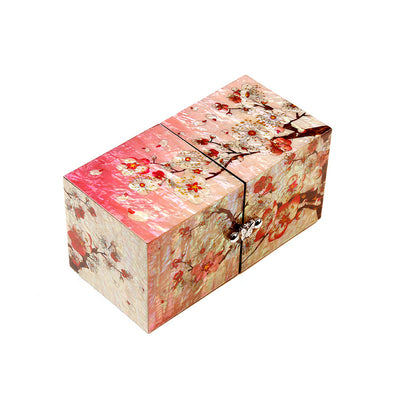 Korean Traditional Mother of Pearl Najeon Japanes Apricot Flower Jewelry Box