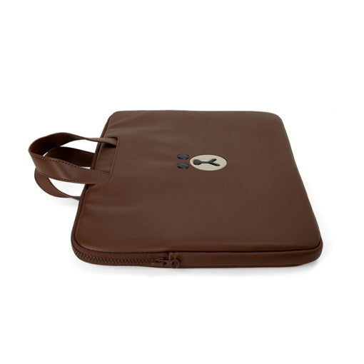 Line Friends Brown Leather Like Laptop Pouch 16inch