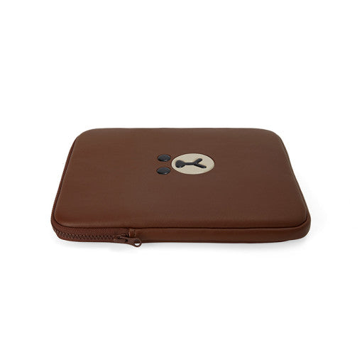 Line Friends Brown Leather Like Tablet Pouch 11inch