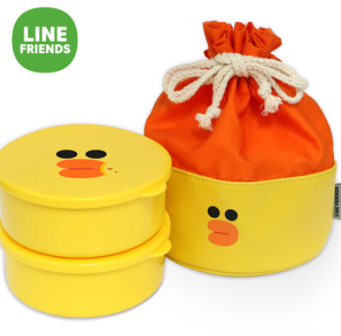 Line Friends Daily Picnic Two Tier Circle Sally Lunch Box