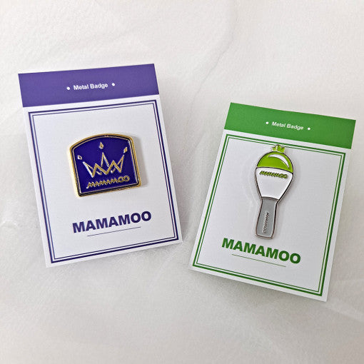 Mamamoo Logo Metal Badge, Light Stick Badge set