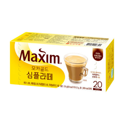Maxim Mocha Gold Simple Latte Coffe 20 Sticks