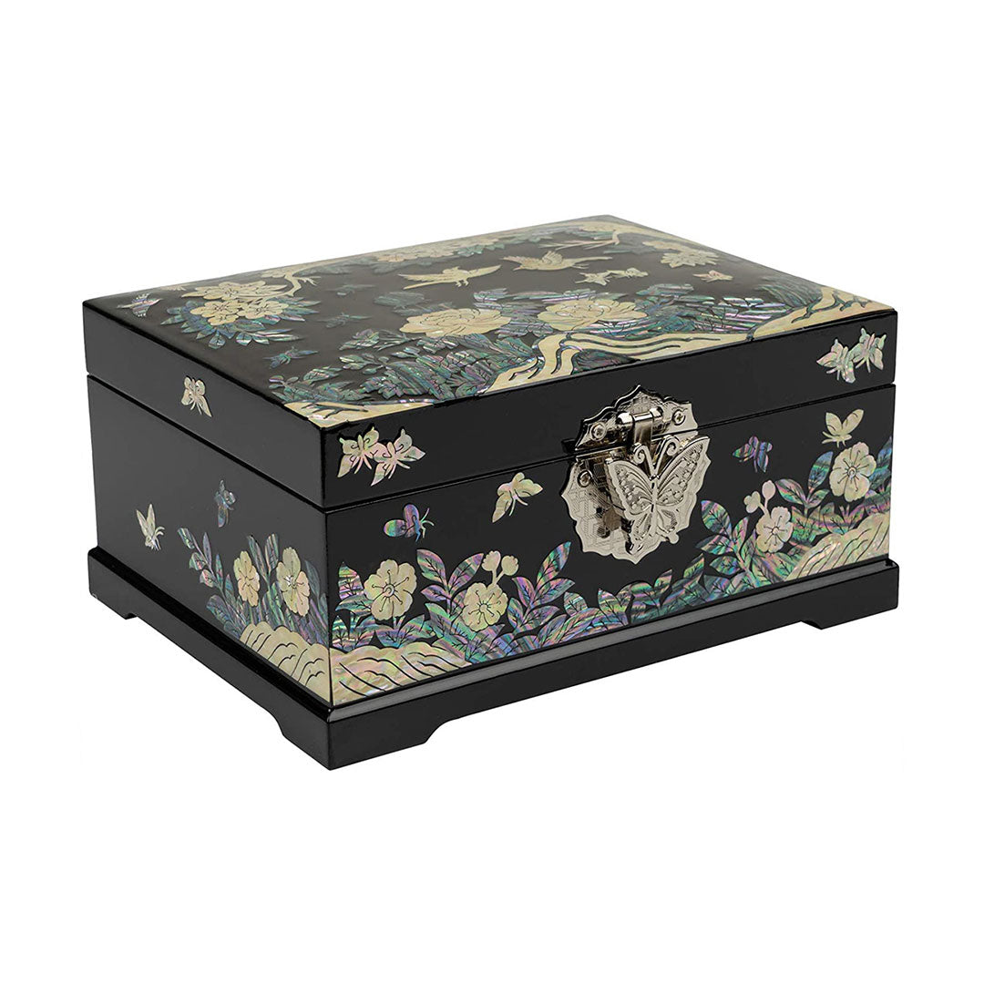 Korean Mother Of Pearl Unique 2 Layer Jewelry Box 9 Options