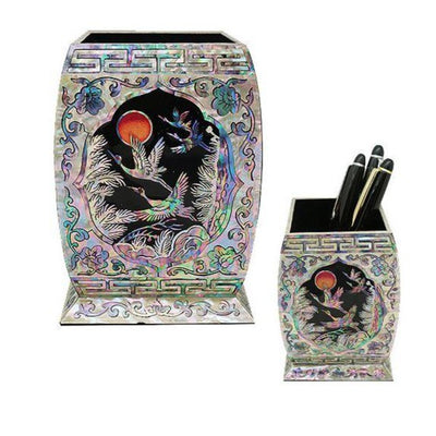 Mother Of Pearl Pencil Holder Square Songhak New Stand Cup Holder Organizer Gift